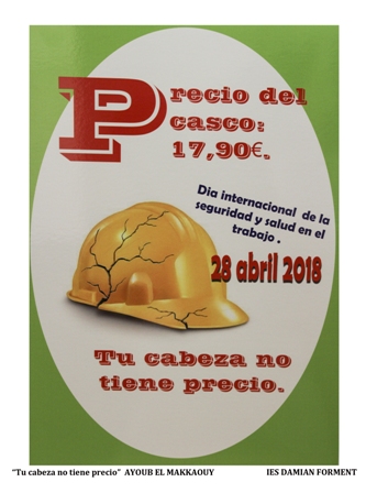 SEGUNDO PREMIO DEL CONCURSO DE CARTELES DE PREVENCIÓN DE RIESGOS LABORALES